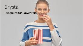  Presentation with teenage girl - Slide deck consisting of people-concept-happy-smiling-teenage background and a light gray colored foreground