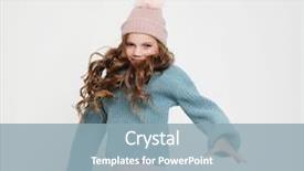  Presentation with blue pink - Slide set having people concept little girl background and a light blue colored foreground