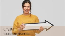  Presentation with young happy people smiling - PPT layouts with people-concept-portrait-of-happy background and a yellow colored foreground