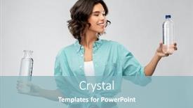  Presentation with young happy people smiling - Cool new presentation theme with people-concept-portrait-of-happy backdrop and a light blue colored foreground