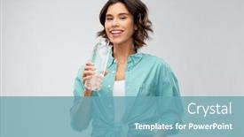  Presentation with young happy people smiling - Beautiful PPT theme featuring people-concept-portrait-of-happy backdrop and a teal colored foreground