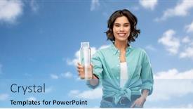  Presentation with reusable - Amazing presentation theme having people-concept-portrait-of-happy backdrop and a light blue colored foreground