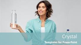  Presentation with young happy people smiling - PPT theme featuring people-concept-portrait-of-happy background and a light blue colored foreground