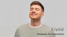  Presentation with breathing - Amazing theme having people-concept-smiling-young-man backdrop and a light gray colored foreground