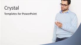  Presentation with life insurance concept white - Slide set featuring people concept young business man background and a white colored foreground