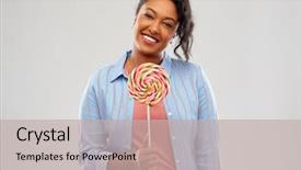  Presentation with african people - Beautiful slide set featuring people confectionery and sweets concept backdrop and a soft green colored foreground