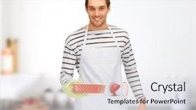  Presentation with gardening healthy food cooking - Audience pleasing presentation theme consisting of people cooking culinary and food backdrop and a white colored foreground