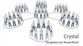 Presentation with people collage - PPT layouts consisting of people cooperation system scheme collage background and a white colored foreground