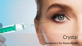  Presentation with injection plastic - PPT layouts consisting of people cosmetology plastic surgery background and a  colored foreground