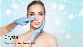  Presentation with plastic surgery - Slides enhanced with people cosmetology plastic surgery background and a lemonade colored foreground