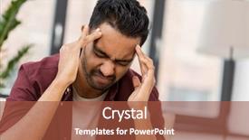 Presentation with head ache - Amazing PPT layouts having people crisis emotions and stress backdrop and a red colored foreground