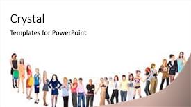  Presentation with people - PPT layouts having people curve semicircle background and a white colored foreground