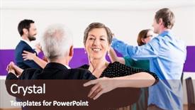  Presentation with old people - Audience pleasing PPT layouts consisting of people dancing in dance backdrop and a tawny brown colored foreground