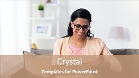  Presentation with postal service - PPT theme having people delivery shipping and postal background and a coral colored foreground