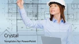  Presentation with architecture - PPT theme enhanced with people development - building developing consrtuction and architecture background and a  colored foreground