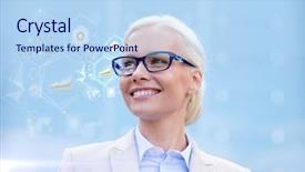  Presentation with young business people - Colorful PPT layouts enhanced with people development and future technology backdrop and a  colored foreground