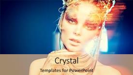  Presentation with golden woman - Amazing PPT theme having people diffus - art project beautiful woman backdrop and a  colored foreground
