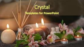  Presentation with modern flowers - Audience pleasing PPT theme consisting of people diffus - beautiful spa composition with candles backdrop and a tawny brown colored foreground