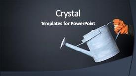  Presentation with trophy award hand holding - Audience pleasing slide set consisting of people diffus - hand holding metal watering can backdrop and a dark gray colored foreground