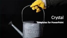  Presentation with black hand - Amazing PPT theme having people diffus - hand holding metal watering can backdrop and a black colored foreground