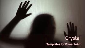  Presentation with figure enlightenment - PPT layouts consisting of people diffus - shadowy figure behind glass background and a wine colored foreground