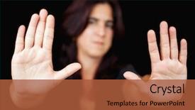  Presentation with black woman - Slides enhanced with people discrimination - focus woman with her background and a red colored foreground