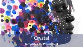  Presentation with african people - Slide deck consisting of people discrimination - paintography expressive african man combined background and a ocean colored foreground