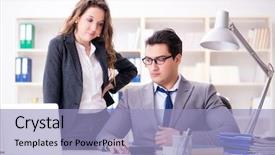  Presentation with sexual harassment - PPT layouts enhanced with people discrimination - sexual harassment concept with man background and a light blue colored foreground