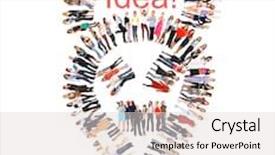  Presentation with diversity - Beautiful presentation theme featuring people diversity business picture backdrop and a lemonade colored foreground