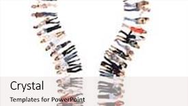  Presentation with corporate diversity - Slide deck enhanced with people diversity corporate teamwork background and a lemonade colored foreground