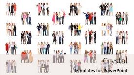  Presentation with diversity - Cool new PPT theme with people-diversity-team-over-white backdrop and a lemonade colored foreground