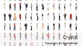  Presentation with diversity - Presentation theme with people diversity united company background and a sky blue colored foreground