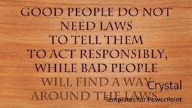  Presentation with quote - Presentation design with people do not need law background and a coral colored foreground