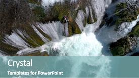  Presentation with rafting - PPT theme with people doing white water rafting background and a light blue colored foreground