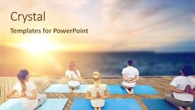  Presentation with prayer - Amazing slide deck having people doing yoga reverse backdrop and a  colored foreground