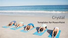  Presentation with yoga - Audience pleasing slides consisting of pilates - people doing yoga backdrop and a lemonade colored foreground