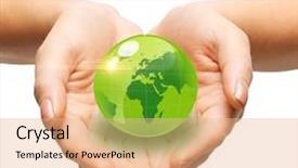  Presentation with earth day - Amazing slide deck having people ecology and environment concept backdrop and a coral colored foreground