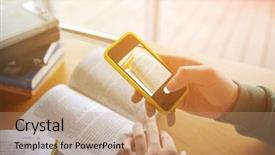  Presentation with technology education - Amazing PPT layouts having people education technology and exam backdrop and a coral colored foreground