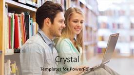  Presentation with communicate - Cool new slide deck with learn communicate - people education technology and school backdrop and a coral colored foreground