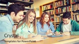  Presentation with school technology - Colorful PPT theme enhanced with people education technology and school backdrop and a lemonade colored foreground