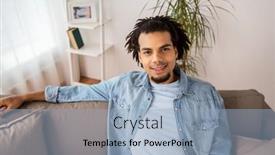  Presentation with people face adults - Presentation featuring people-emotion-and-facial-expression background and a light blue colored foreground