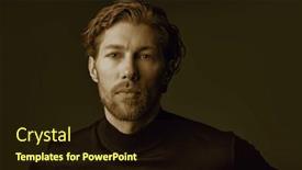  Presentation with black art - Presentation theme enhanced with people-emotions-art-portrait background and a wine colored foreground