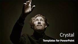  Presentation with black art - Theme featuring people-emotions-art-portrait background and a black colored foreground