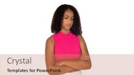  Presentation with angry teen - Presentation design consisting of people-emotions-teen-maximalism-concept background and a coral colored foreground