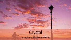  Presentation with people enjoying - Presentation enhanced with people enjoying a walk background and a coral colored foreground