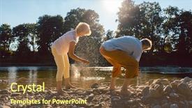  Presentation with people enjoying - Amazing presentation theme having people enjoying retirement and simplicity backdrop and a tawny brown colored foreground