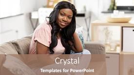  Presentation with african ethnicity - PPT layouts having people-ethnicity-and-portrait-concept background and a coral colored foreground