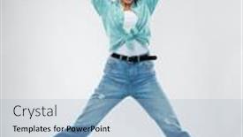  Presentation with ethnicity - Colorful presentation theme enhanced with people-ethnicity-and-portrait-concept backdrop and a light blue colored foreground