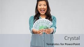  Presentation with ethnicity - Presentation theme featuring people-ethnicity-and-portrait-concept background and a light gray colored foreground