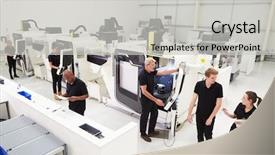  Presentation with engineering - Theme enhanced with people factory - high angle view of engineering background and a light gray colored foreground